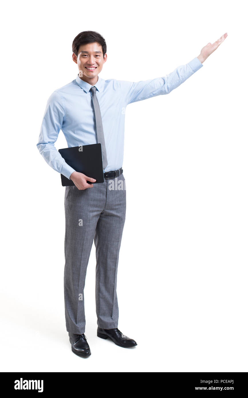 Confident young Chinese businessman Stock Photo