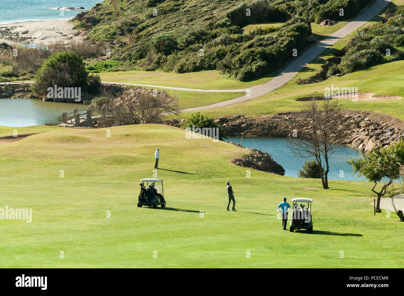 People playing Golf at Alcaidesa Golf Resort, Cadiz, Spain Stock Photo -  Alamy
