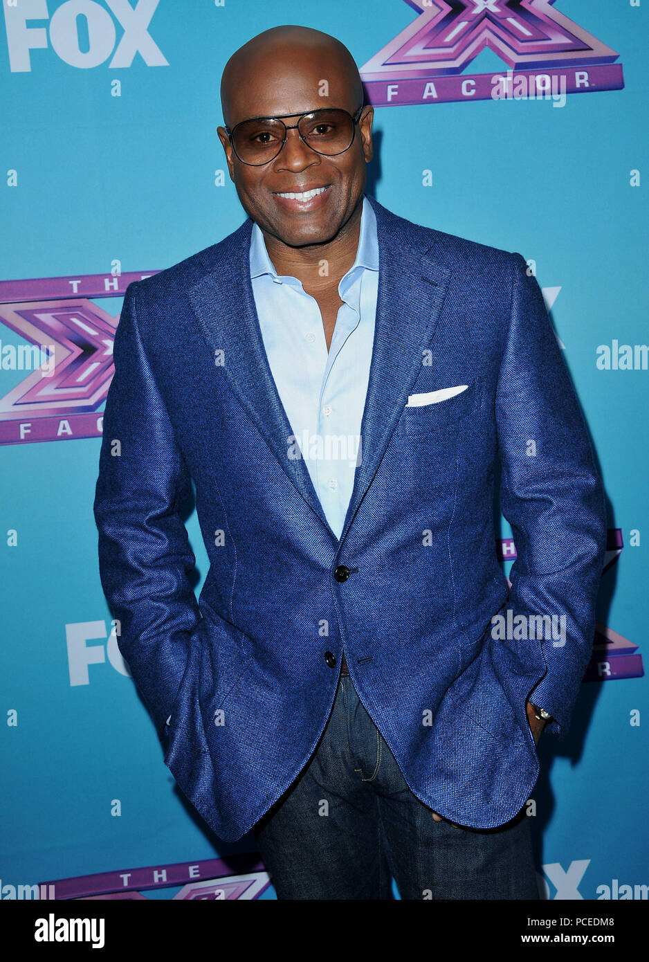 LA Reid at the XFactor Press Conference in the CBS Studio in Los