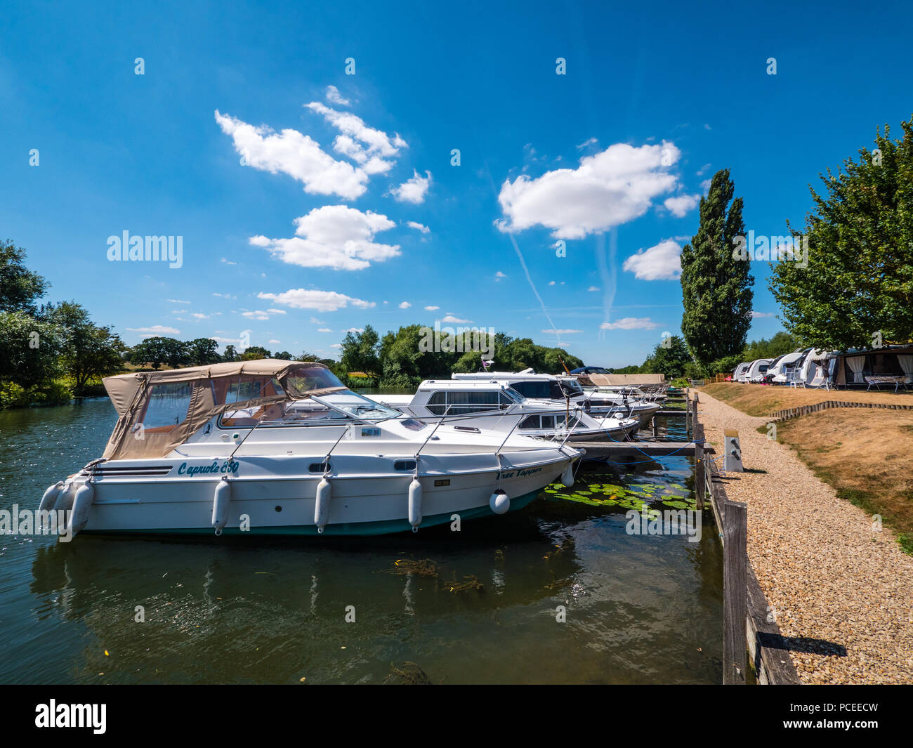 Marina, Benson Waterfront, Benson, Oxfordshire, England, UK, GB. Stock Photo