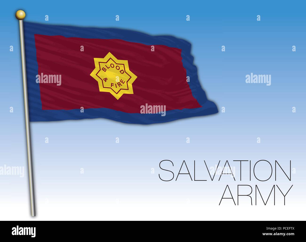 Salvation Army flag, vector illustration Stock Vector