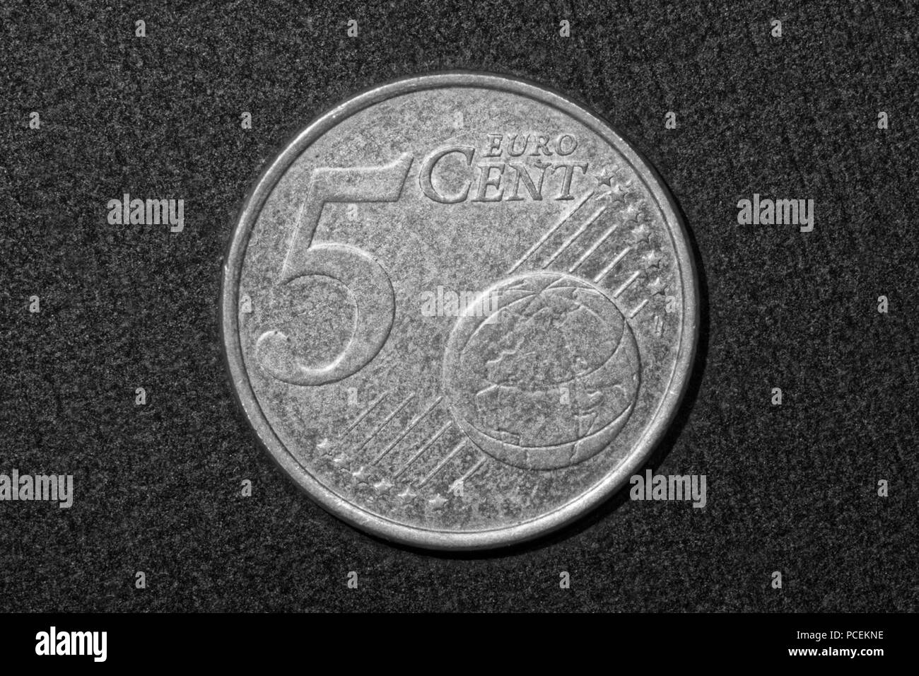 Euro coin,5 Cent,Euro, 2008,Cyprus Stock Photo