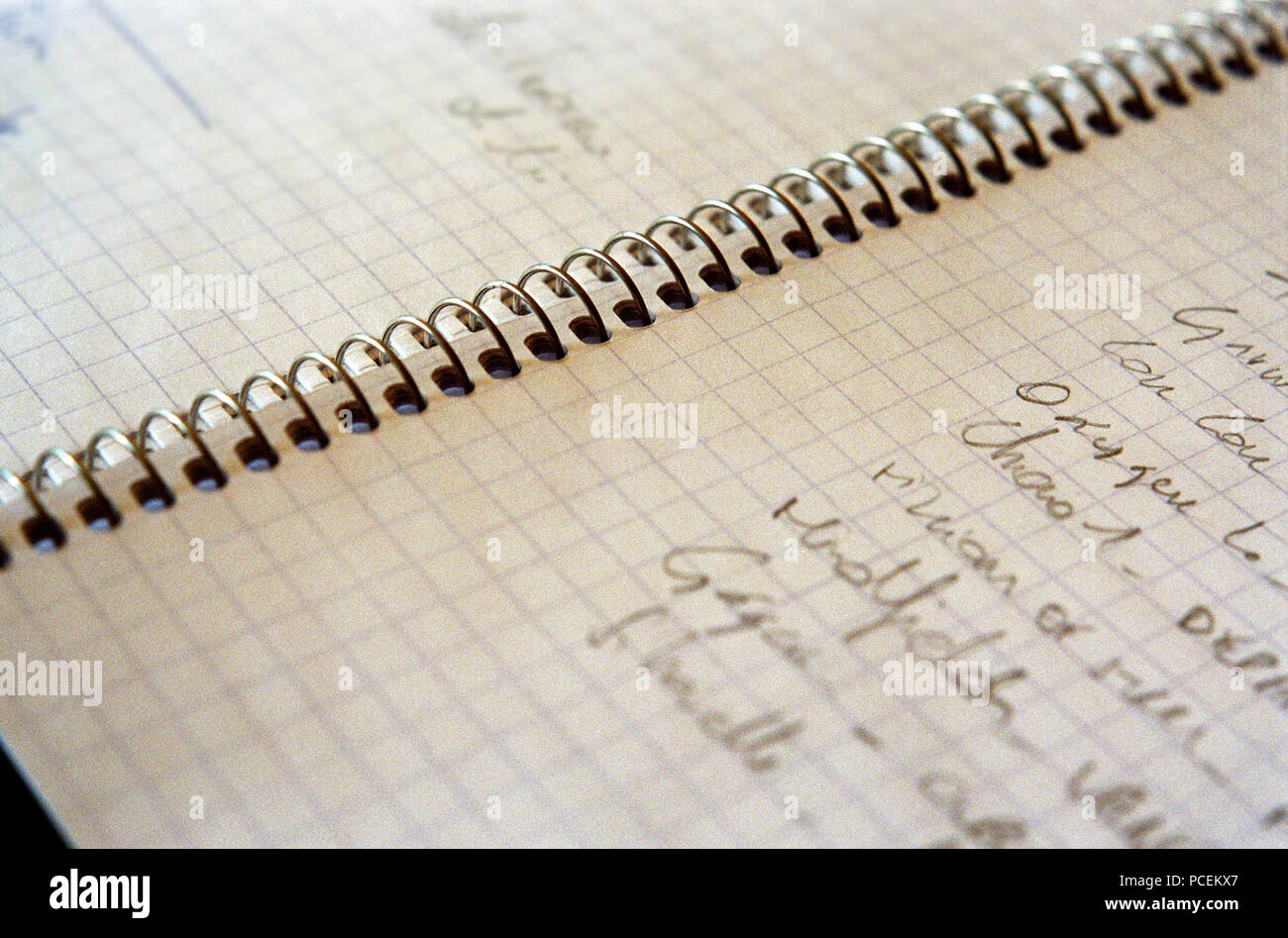 Set of paper note books on a desk (15/05/2005) Stock Photo