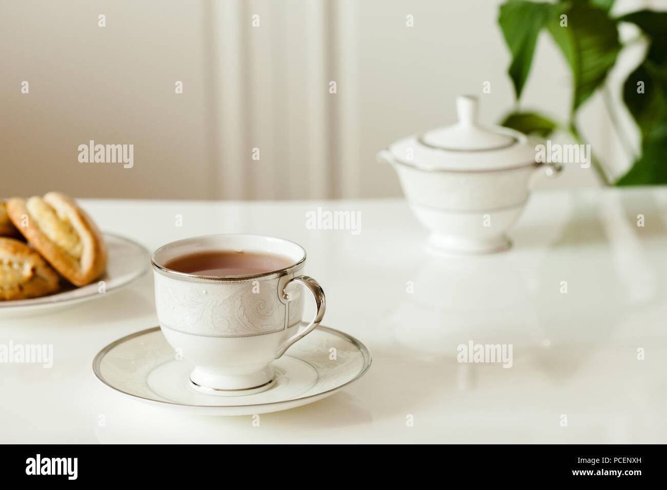 Five o'clock Tea. traditional tea in a cozy atmosphere, to drink tea