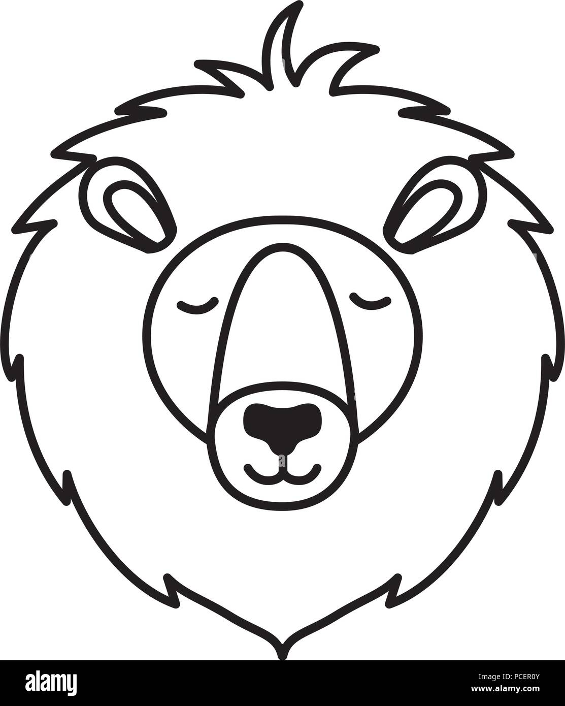 wild lion animal head Stock Vector Image & Art - Alamy