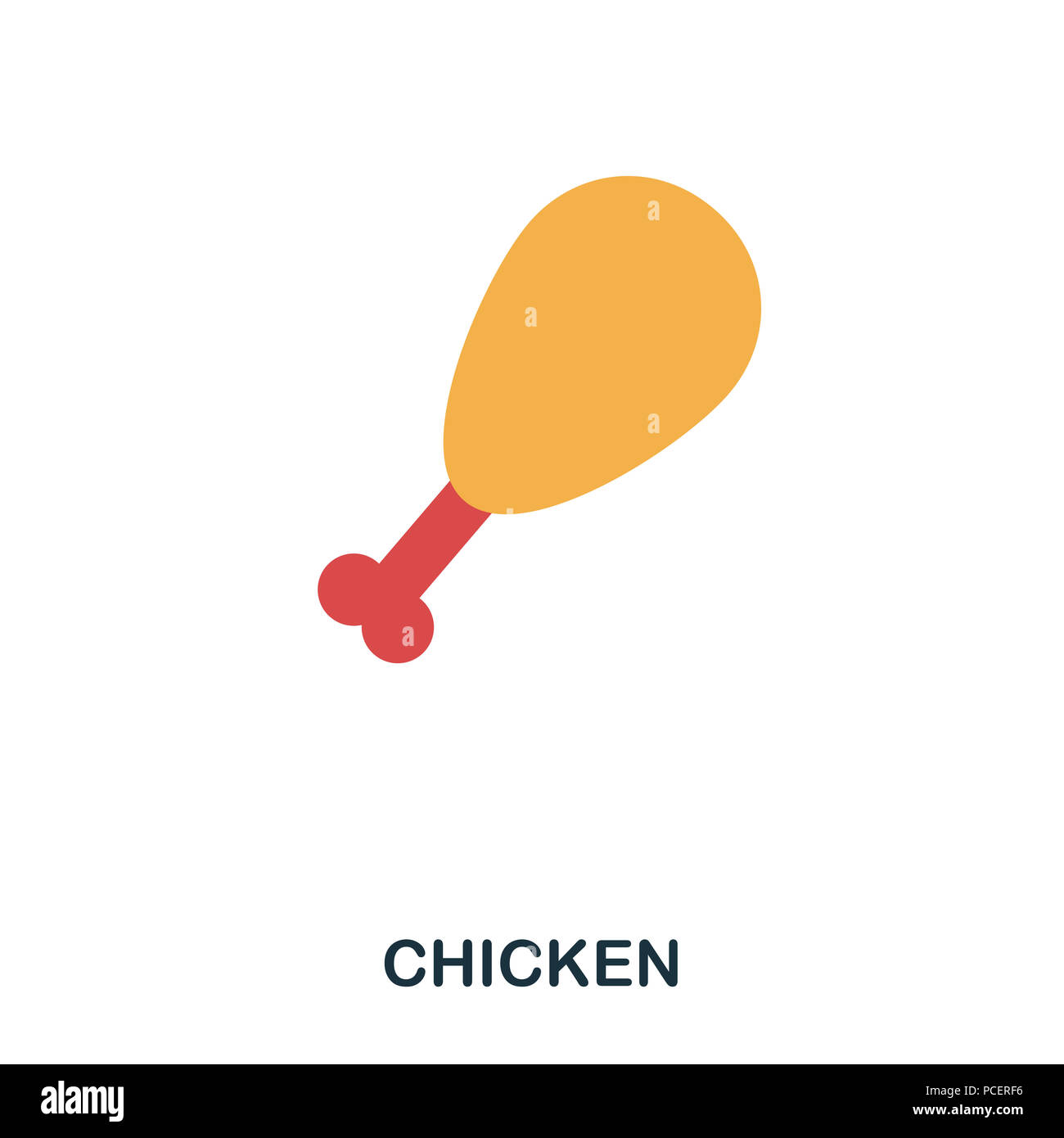 Chicken Leg icon. Mobile apps, printing and more usage. Simple element  sing. Monochrome Chicken Leg icon illustration Stock Photo - Alamy