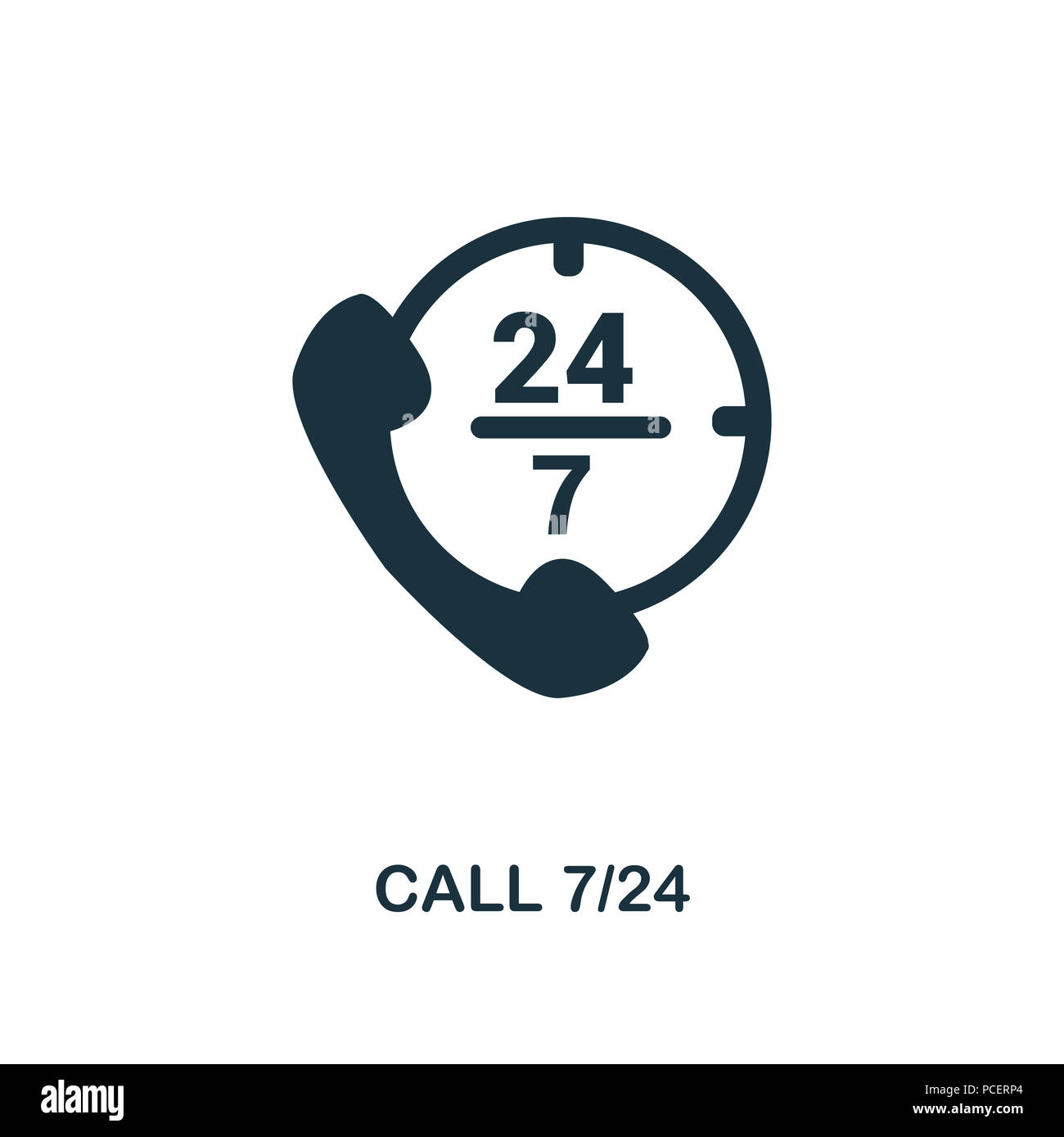 Call 24 creative icon. Simple element illustration. Call 24 concept