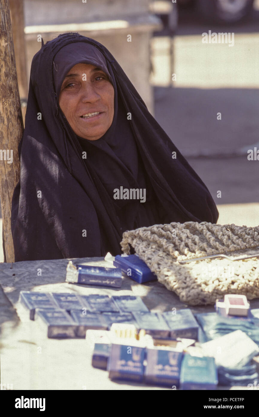 Baghdad, Iraq - October 1995 - Iraqi's of all classes go to the second hand public markets to find items and spare parts not found elsewhere due to the strict UN sanctions imposed during the 1990s because of Iraq's invasion of Kuwait in 1990. Stock Photo