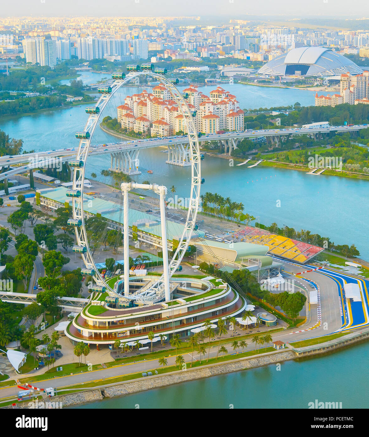 Singapore flyer bird's eye view hi-res stock photography and images - Alamy
