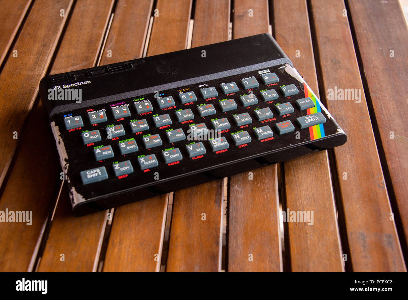 Sinclair Spectrum ZX keyboard Stock Photo