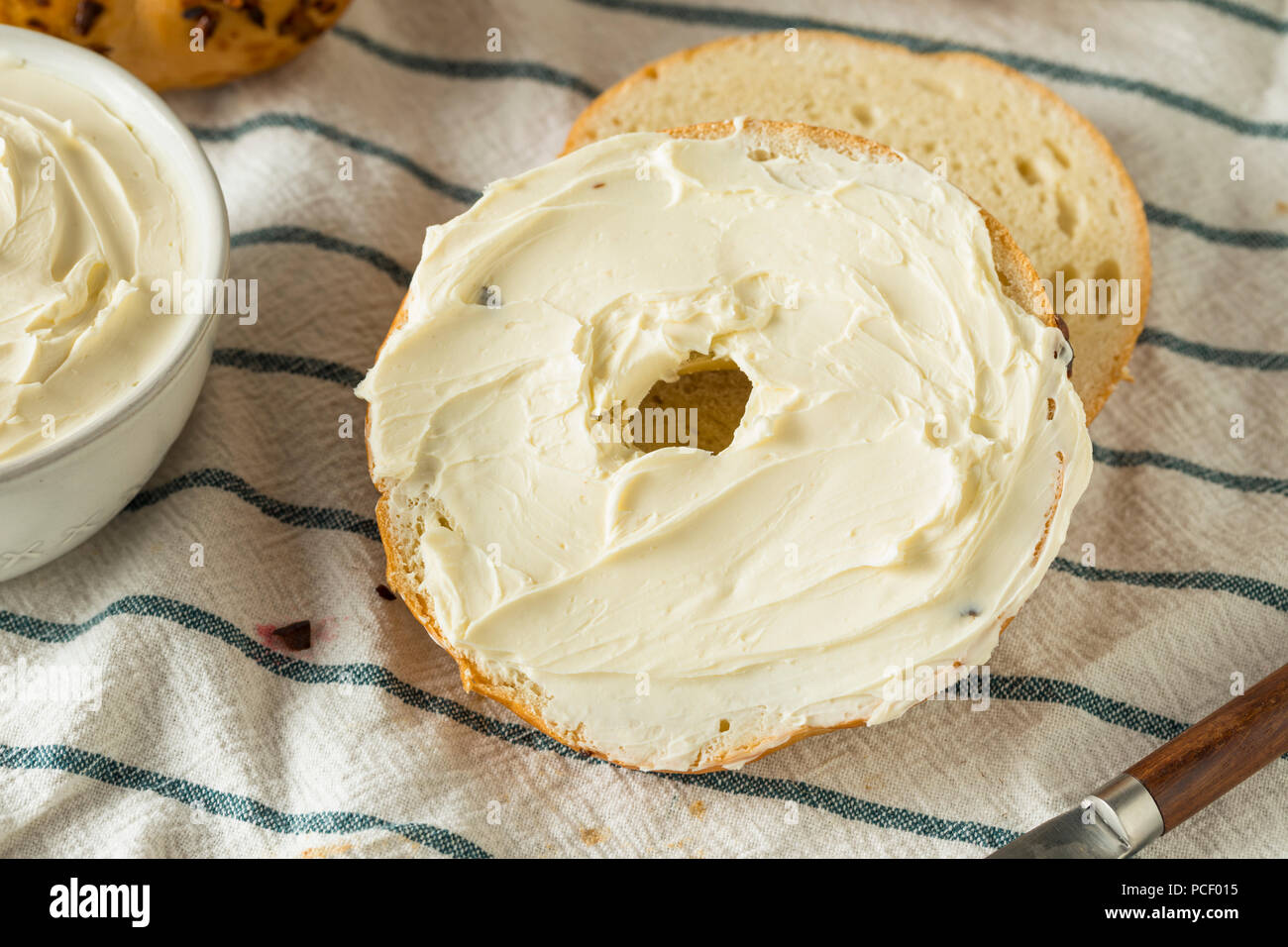 Homemade Low Fat Cream Cheese Spread in a Bowl Stock Photo Alamy