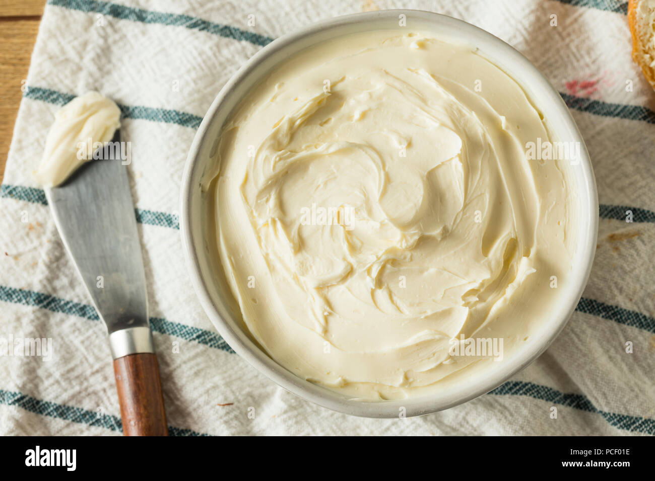 Homemade Low Fat Cream Cheese Spread in a Bowl Stock Photo Alamy