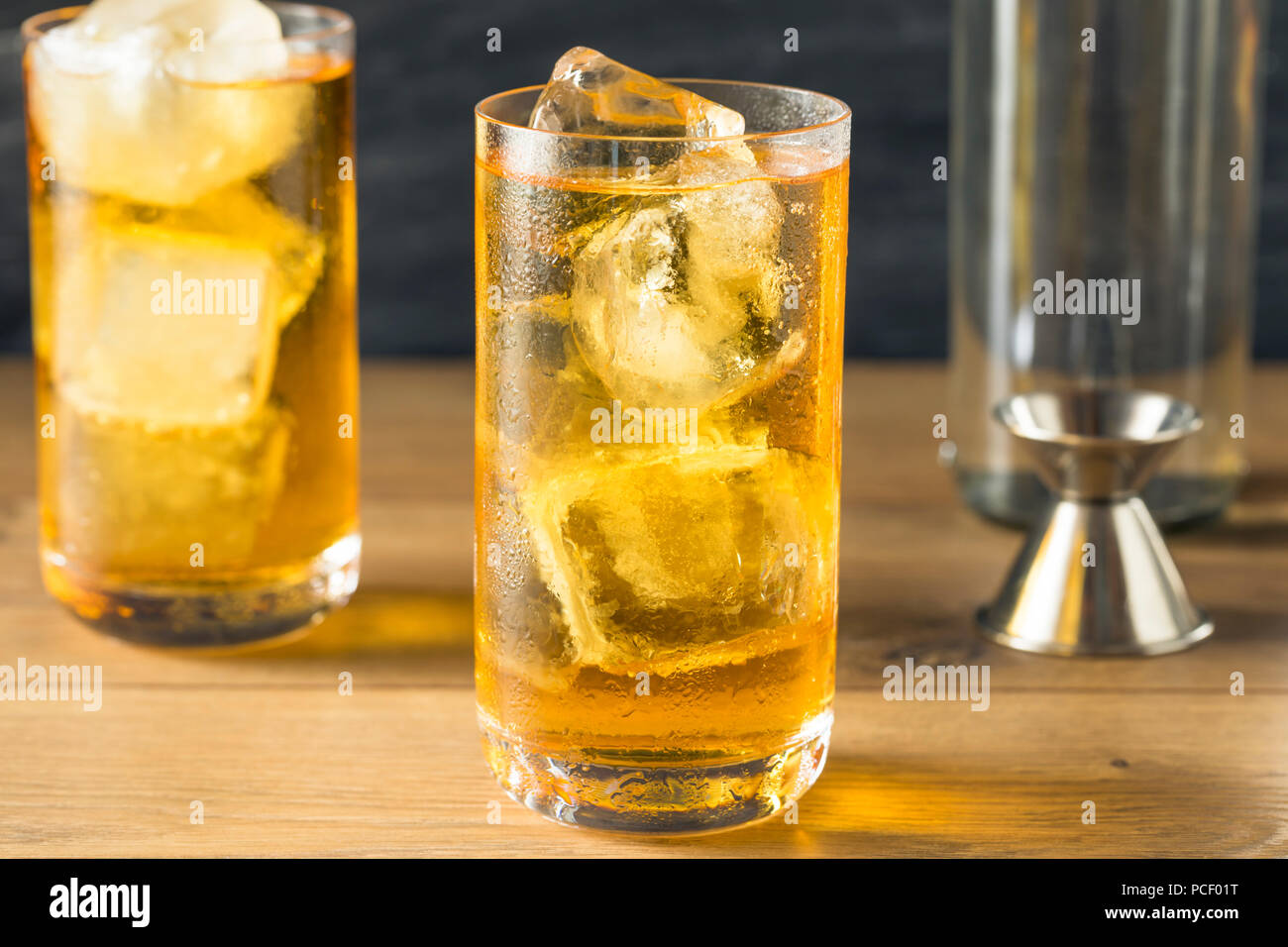 Cold Vodka and Energy Drink Cocktail with Ice Stock Photo Alamy