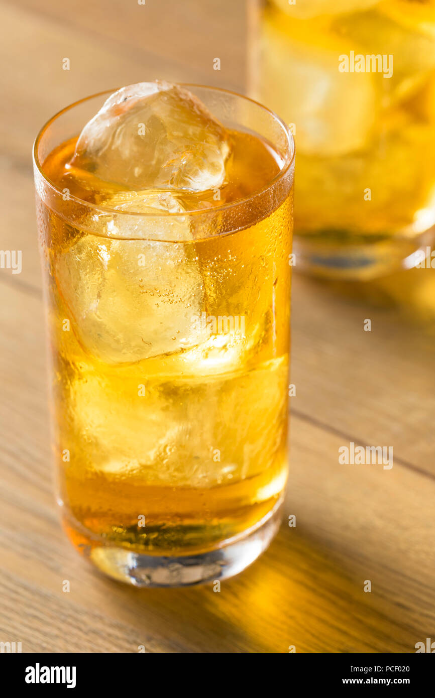 Cold Vodka and Energy Drink Cocktail with Ice Stock Photo Alamy