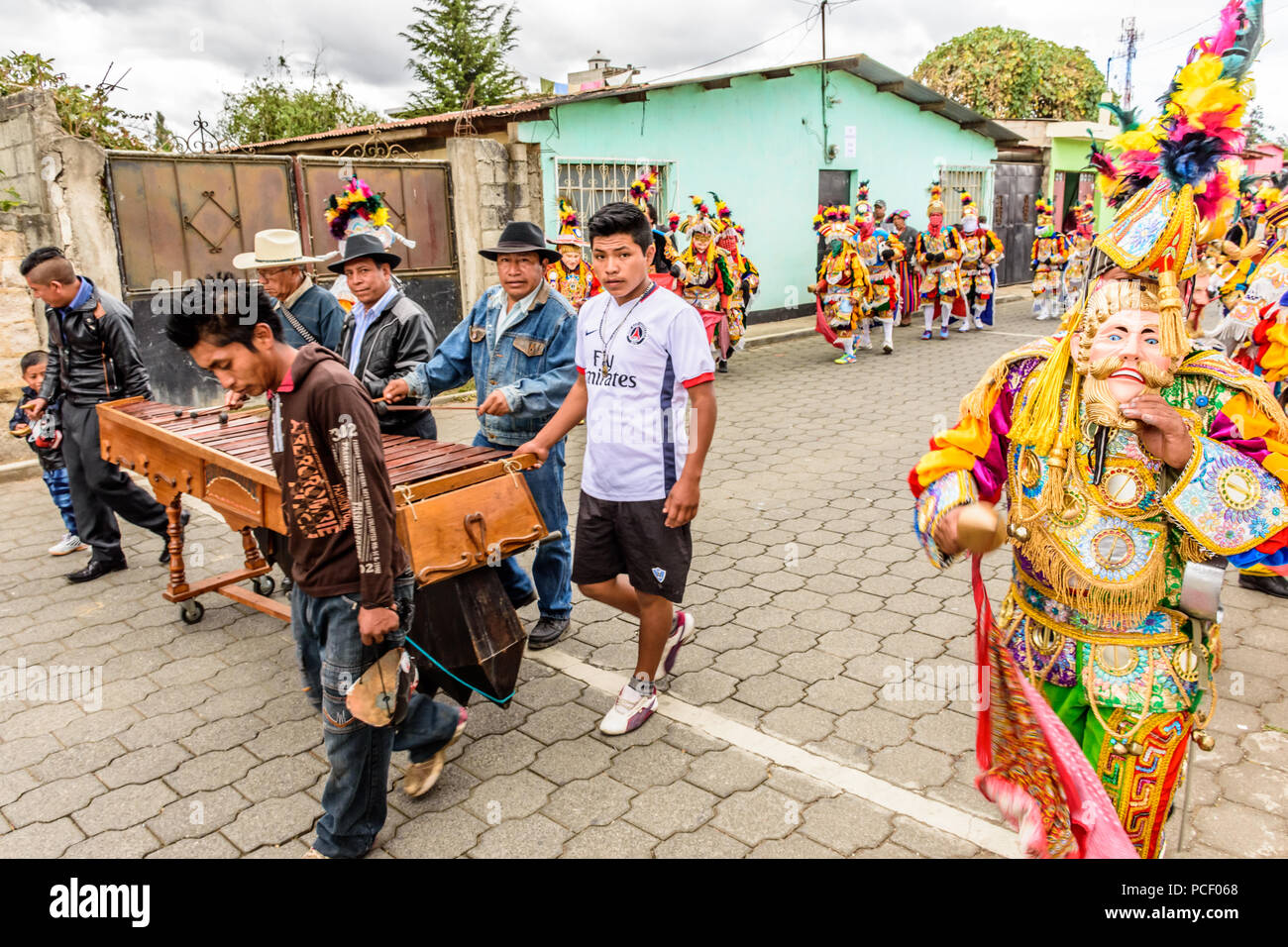 Parramos, Guatemala December 28, 2016 Traditional folk dancers