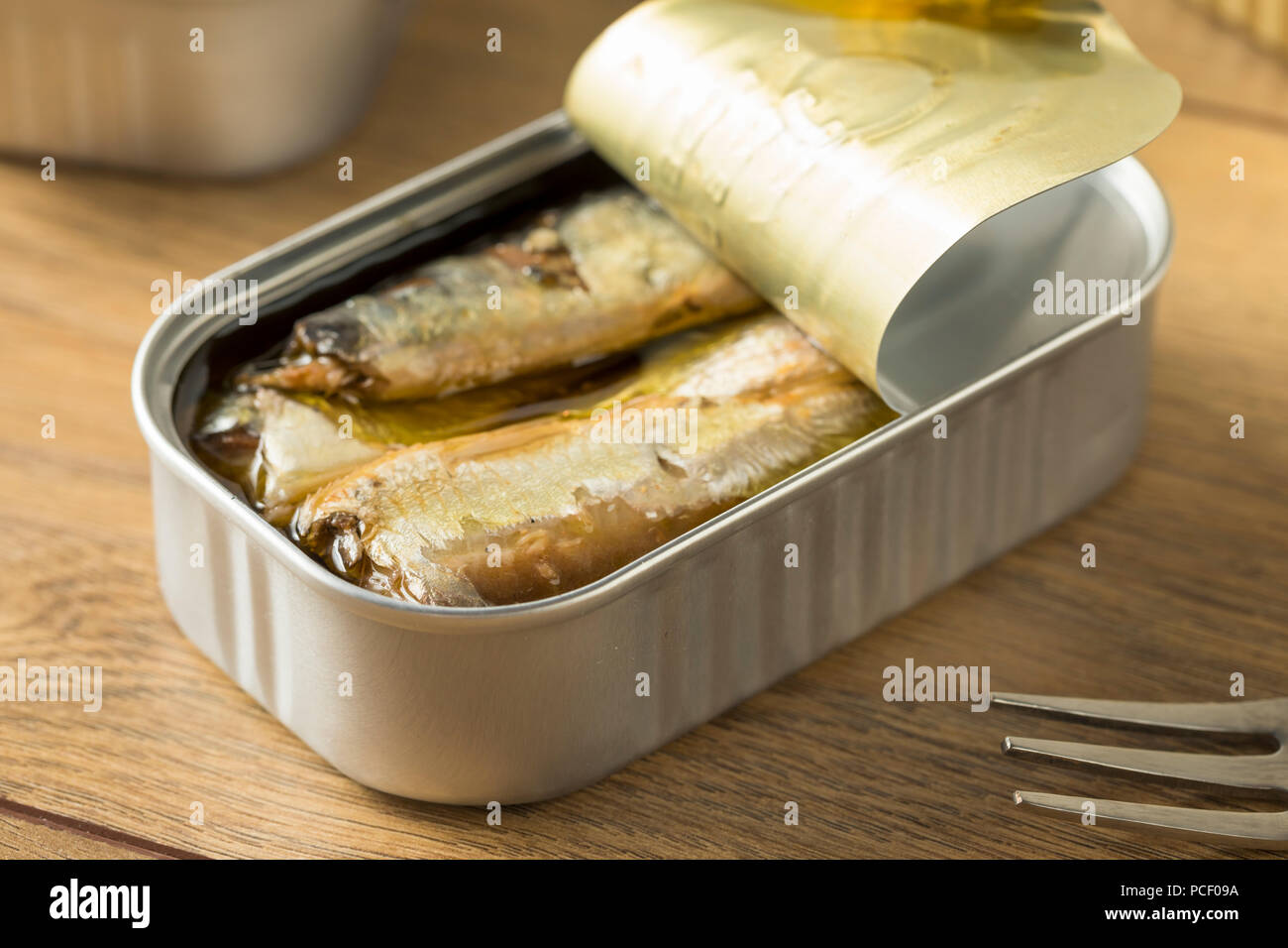 Organic Salty Canned Sardines in Olive Oil Stock Photo Alamy