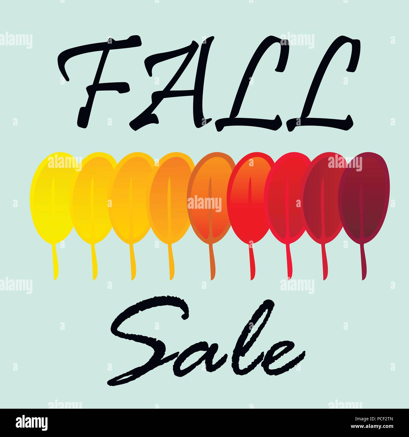 Autumn sale flyer template. Stock Vector