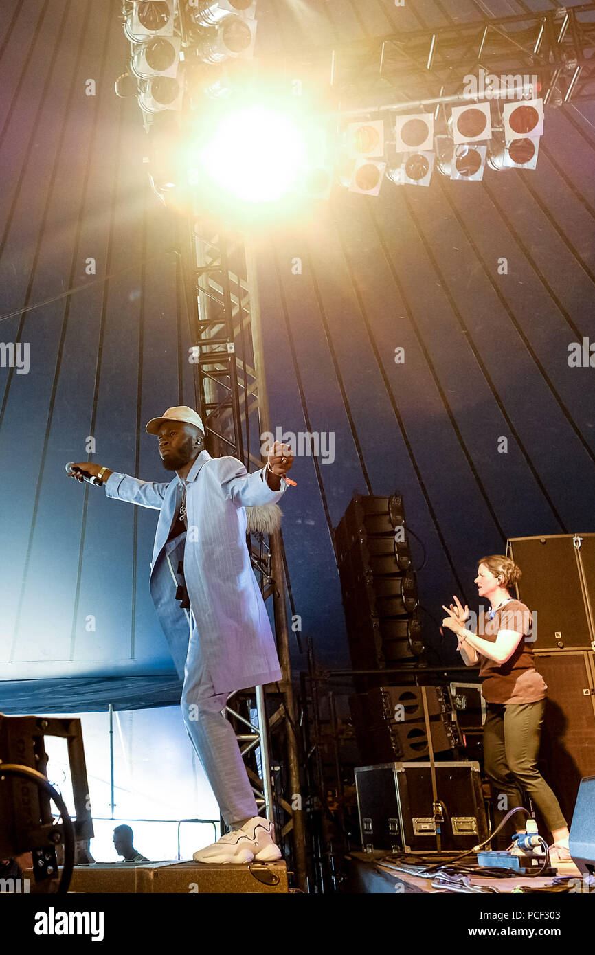 Kojey Radical onstage at WOMAD on Thursday 26 July 2017 held at ...