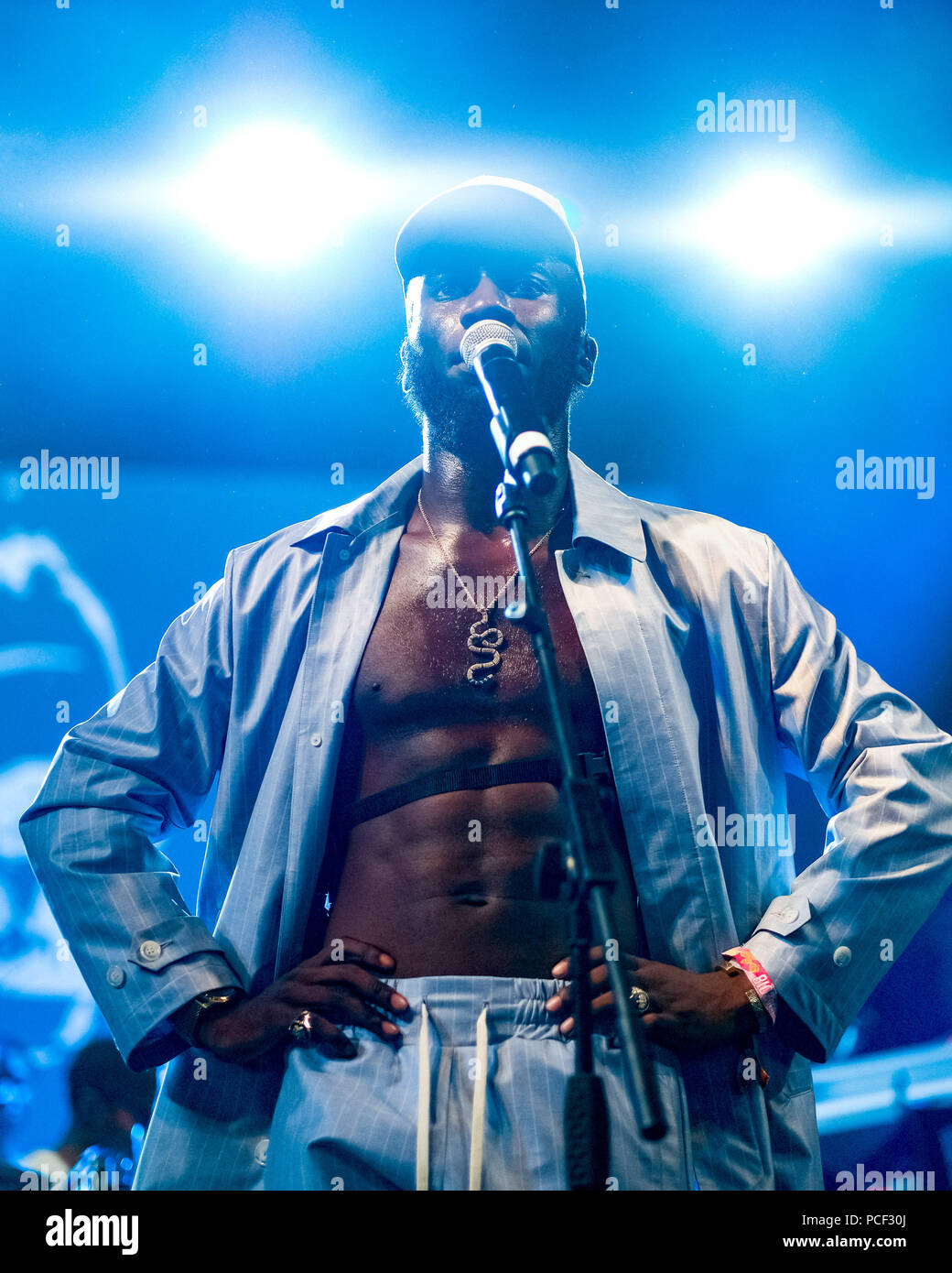 Kojey Radical onstage at WOMAD on Thursday 26 July 2017 held at