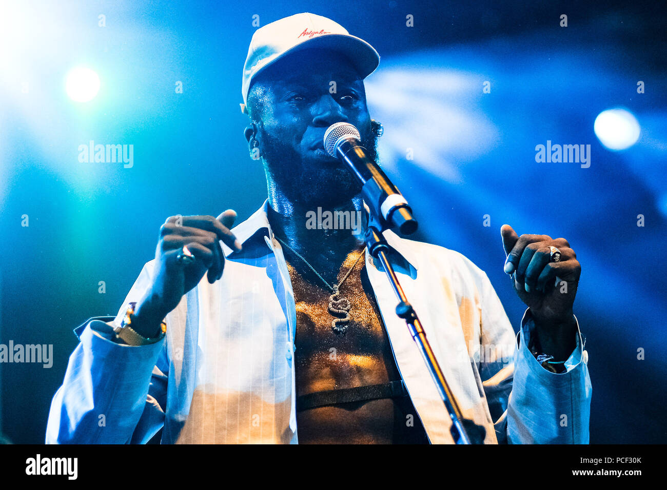 Kojey Radical onstage at WOMAD on Thursday 26 July 2017 held at