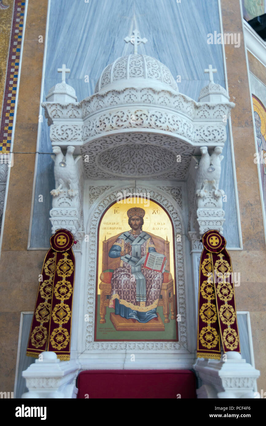 Agios Andreas, Patras, Achaia, Peloponnese, Greece, Saint Andrew's Church Stock Photo