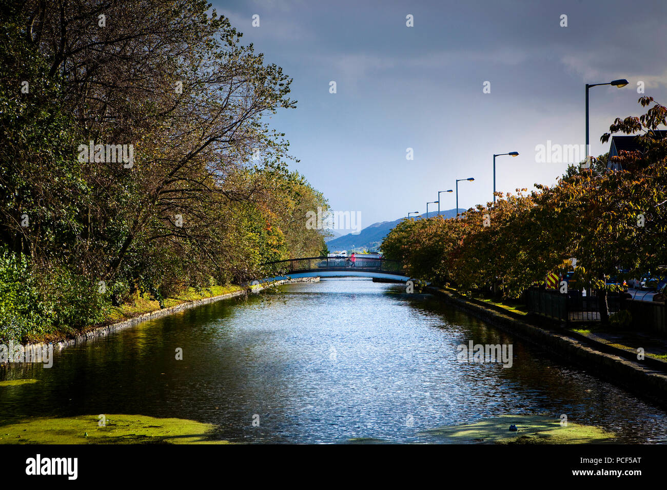 Footbridge over Newry Canal Stock Photo