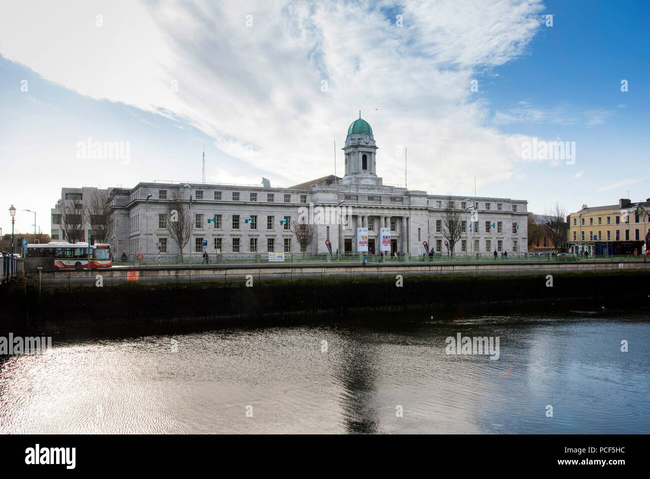 City Hall on the river Lee Stock Photo