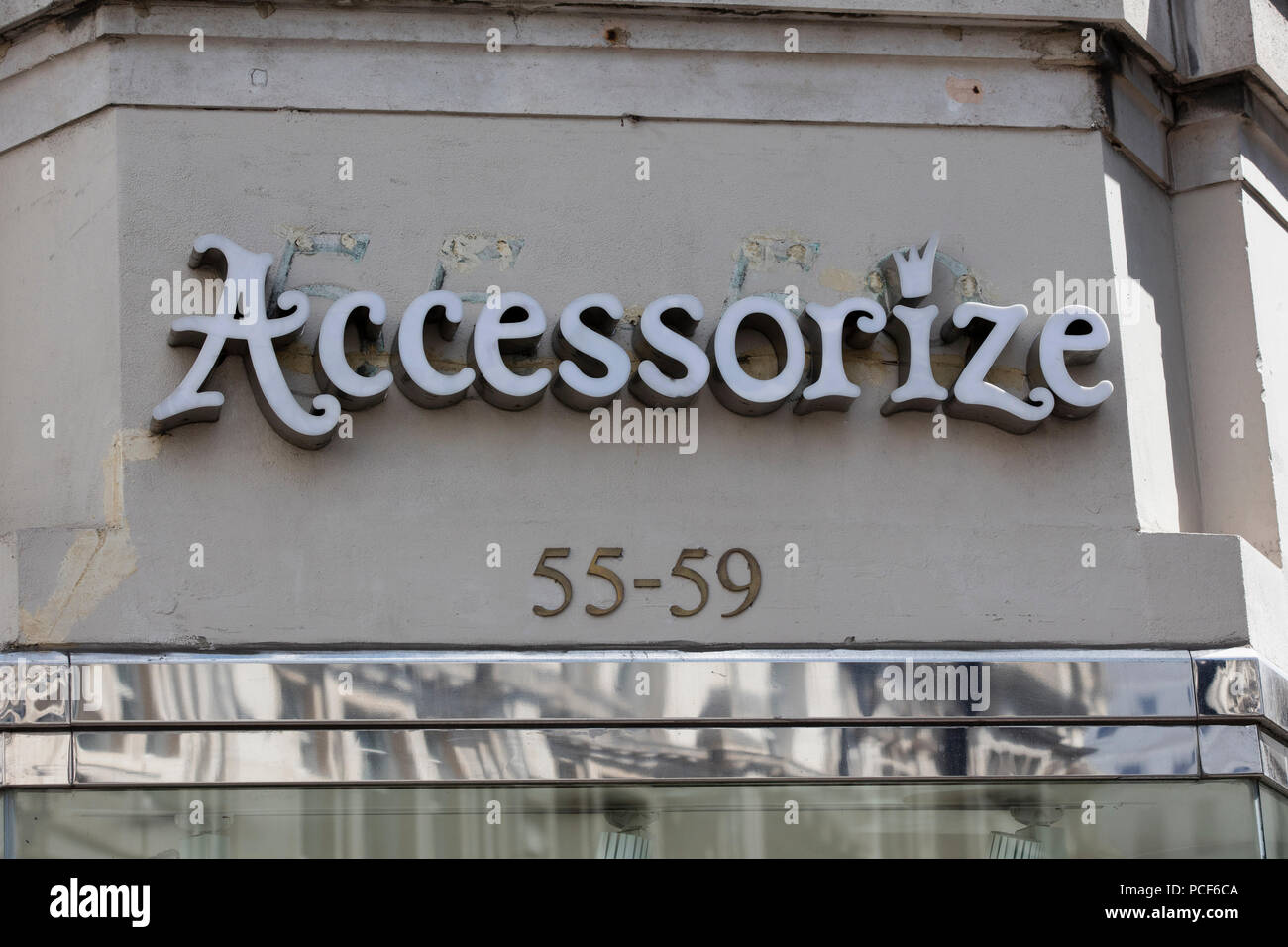 LONDON, UK JULY 31th 2018 Accessorize retail shop store front