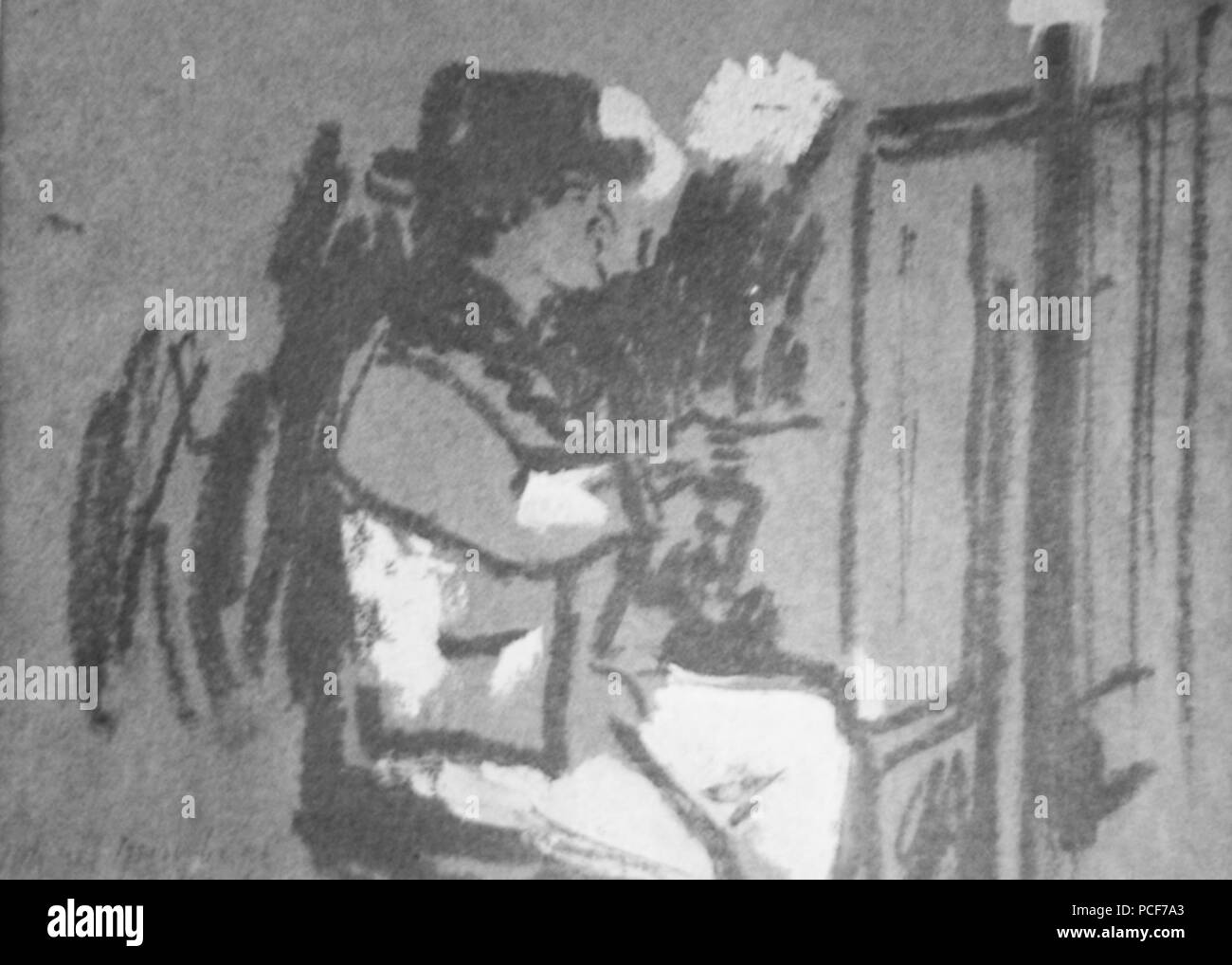42 Amedeo-Modigliani-painting-by-manuel-humbert Stock Photo