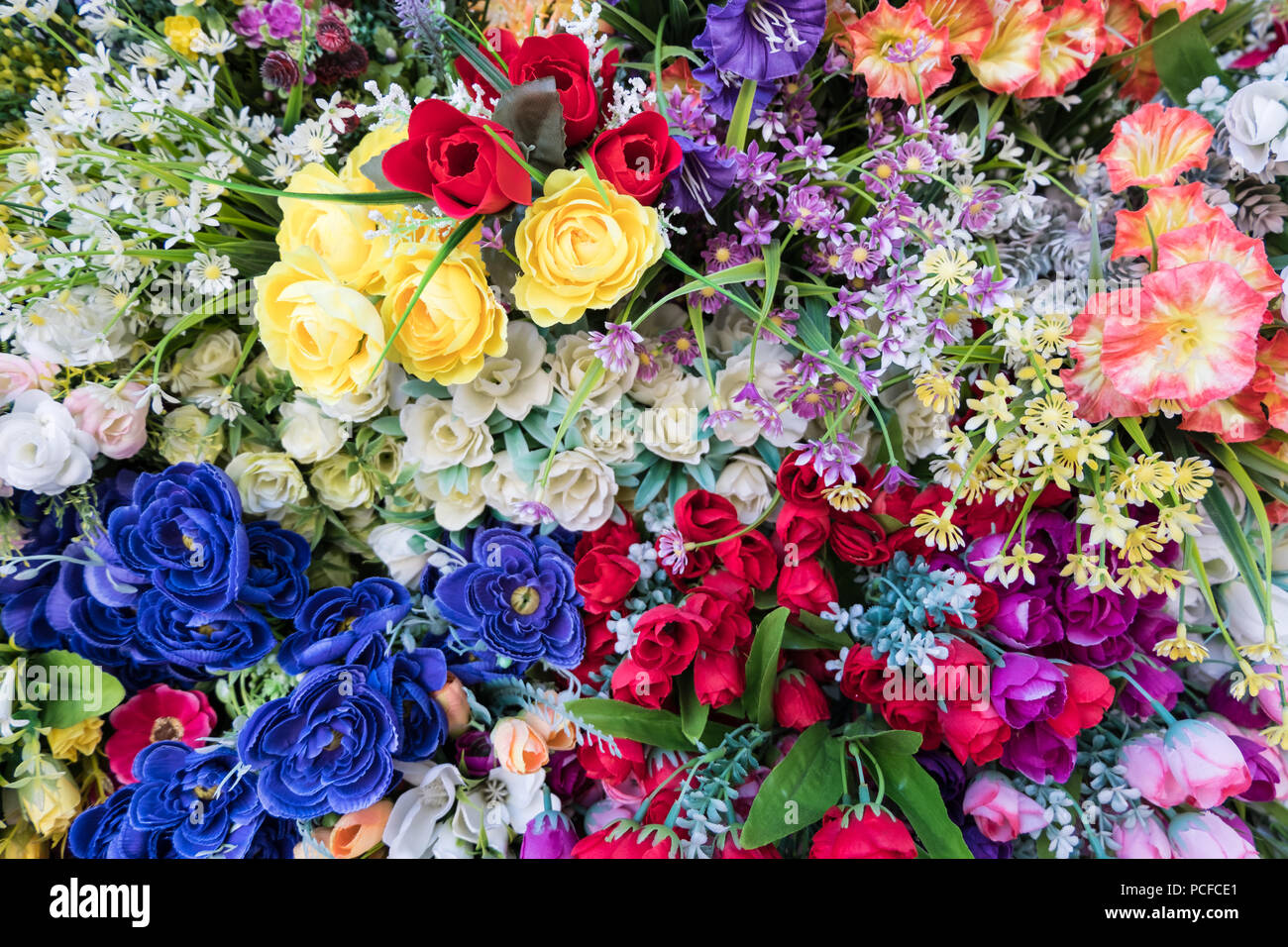 Fabric flower wallpaper background Stock Photo - Alamy