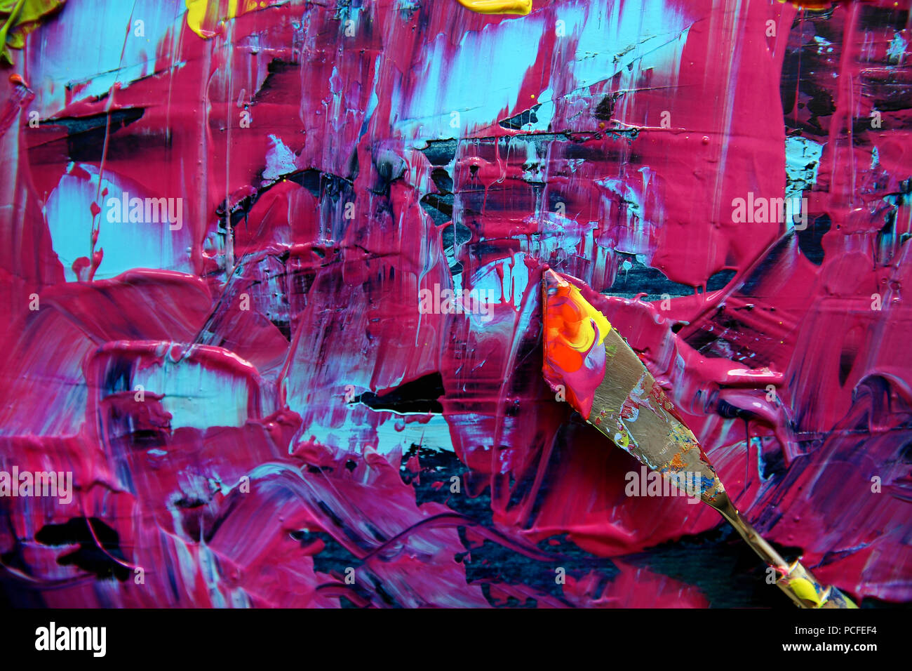 Palette knife texture hires stock photography and images Alamy