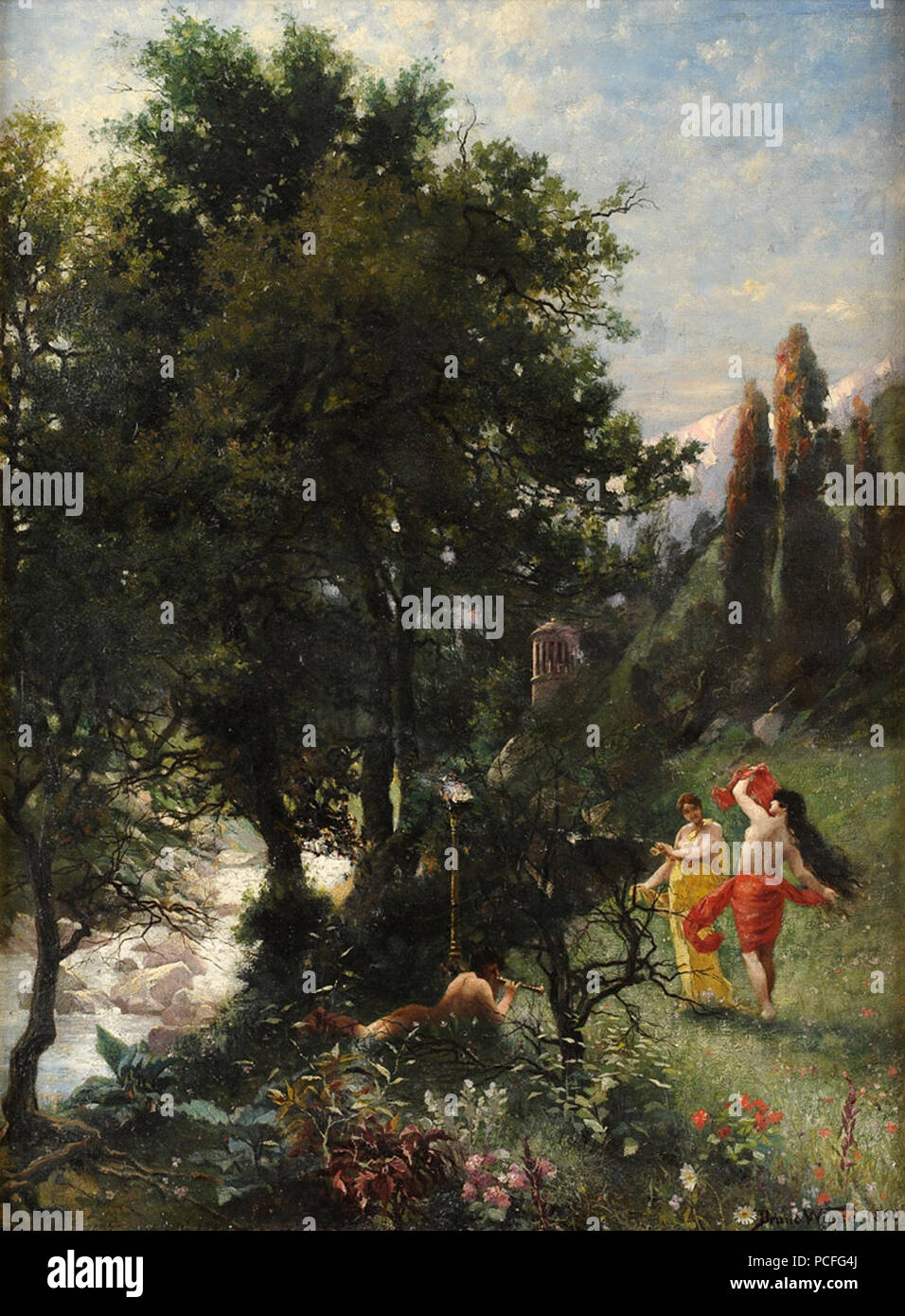103 Bruno Wiese Aus Arkadien 1890 Stock Photo