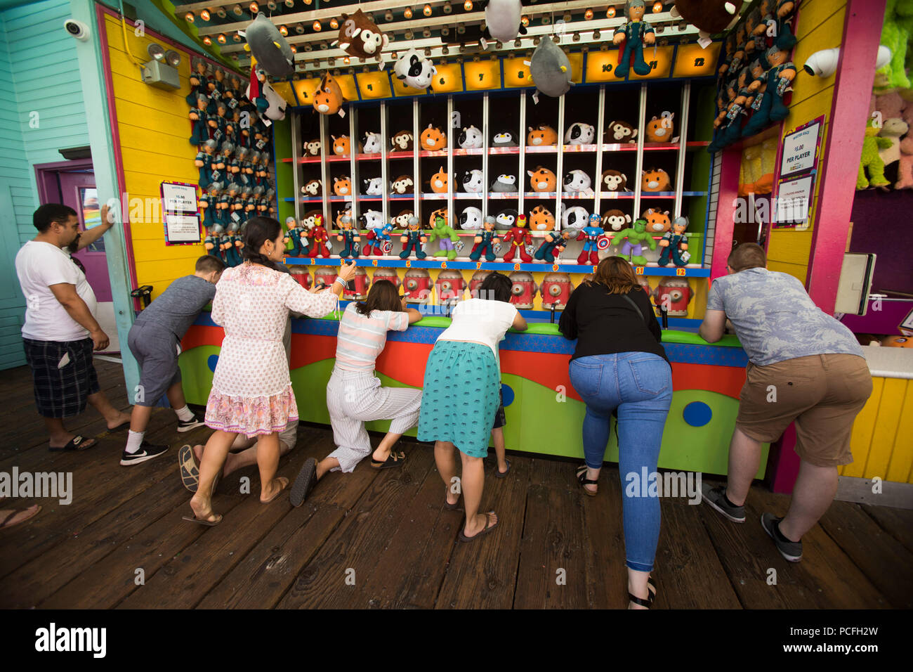 Racing game, Pacific Park, Amusement Park, Santa Monica, Los Angeles