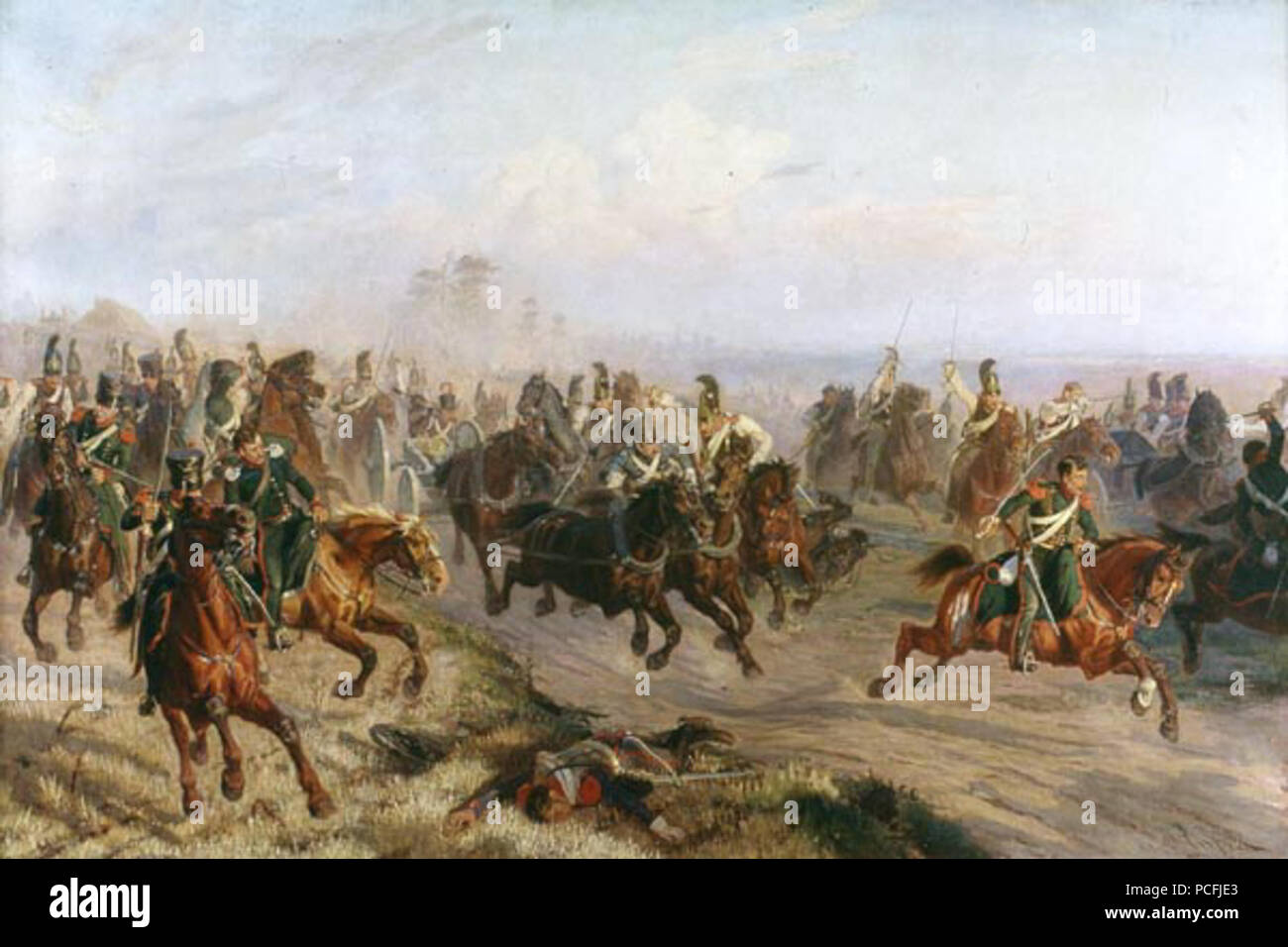 119 Cavalry Battle in Polotsk 6 aug 1812 Stock Photo