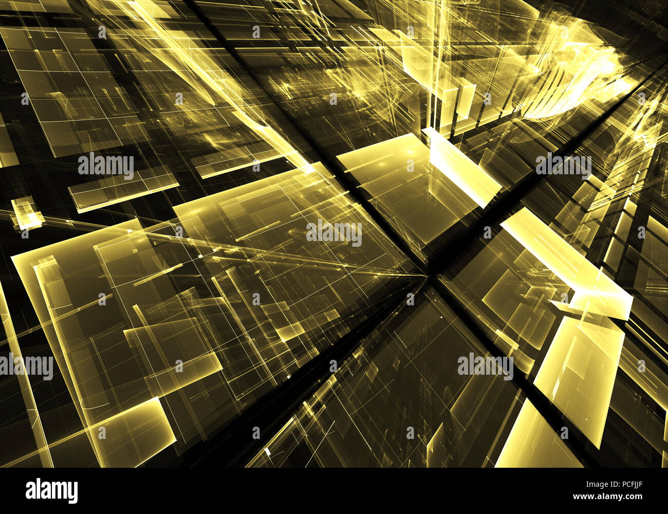 Abstract technology 3D illustration Stock Photo - Alamy