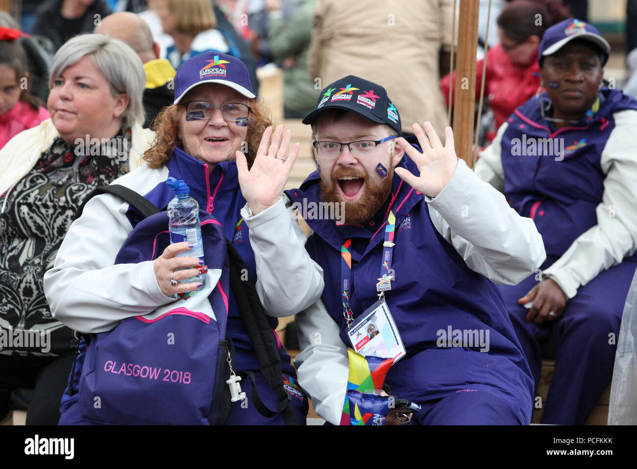 Glasgow 1 August 2018. Big Opening Party in George Square for the 2018 European Championships. Credit Alan Oliver / Alamy Live News Stock Photo