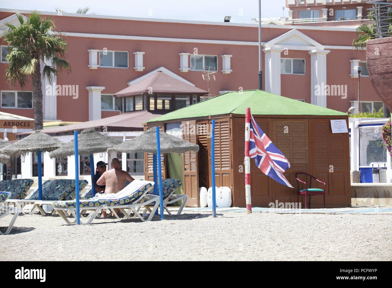 Brits abroad in almeria, spain Stock Photo