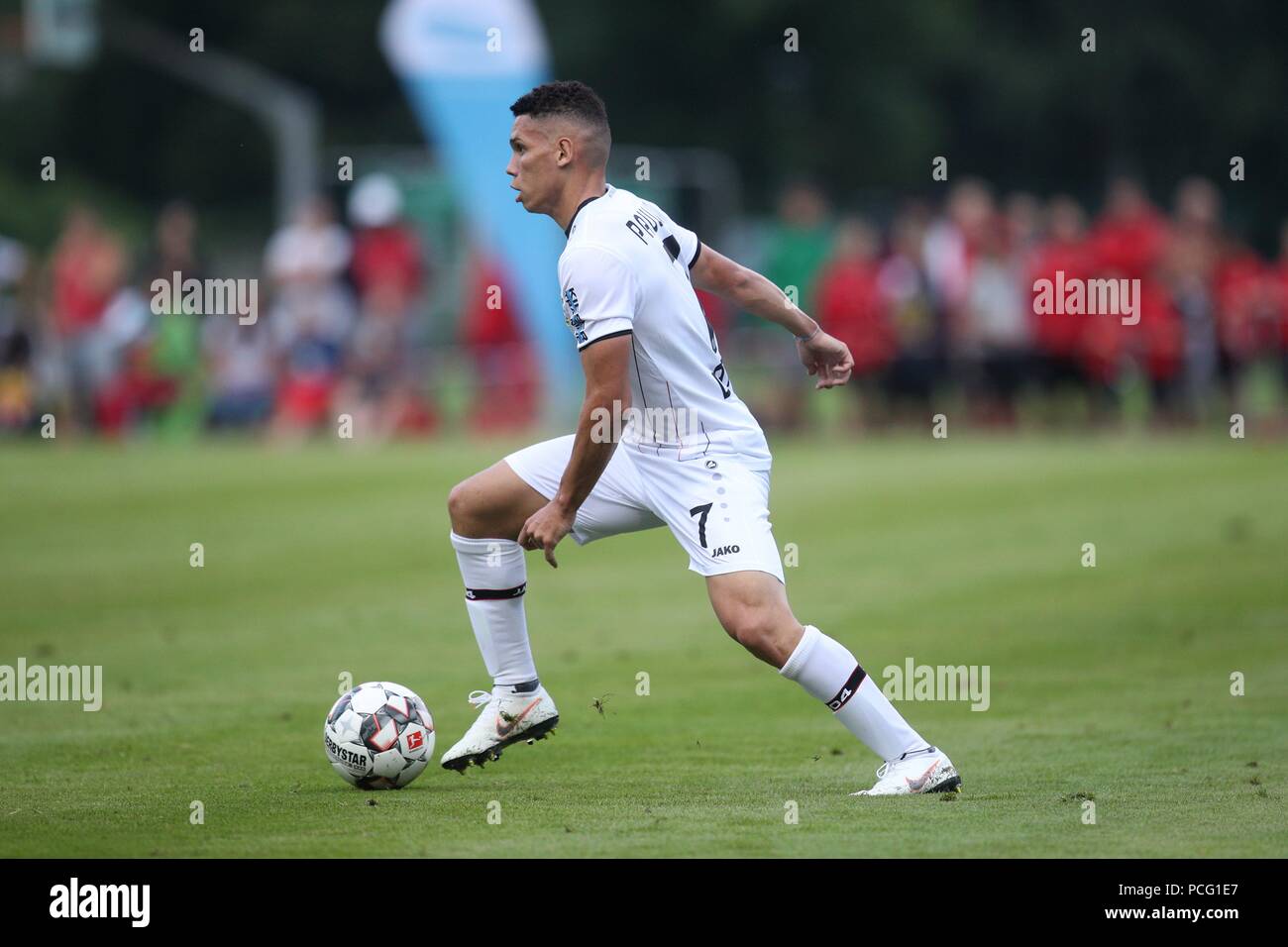 Zell am See, Austria. 02nd Aug, 2018. Soccer, test match, Bayer Leverkusen vs Istanbul Basaksehir FK. Leverkusen's Paulinho in action. Credit: Tim Rehbein/dpa/Alamy Live News Stock Photo