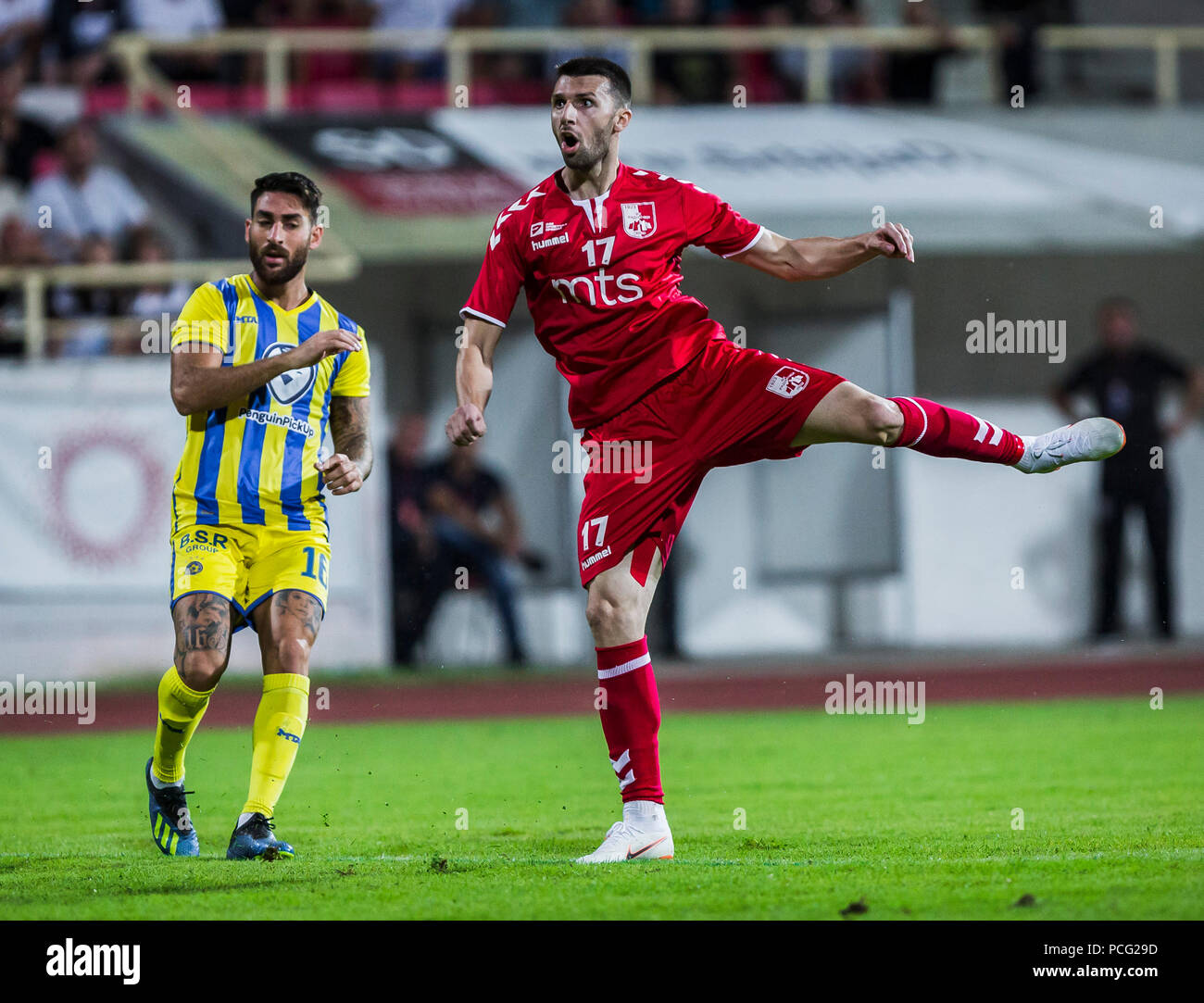 Aleksandar Stanisavljevic Radnicki Nis Celebrates Scoring