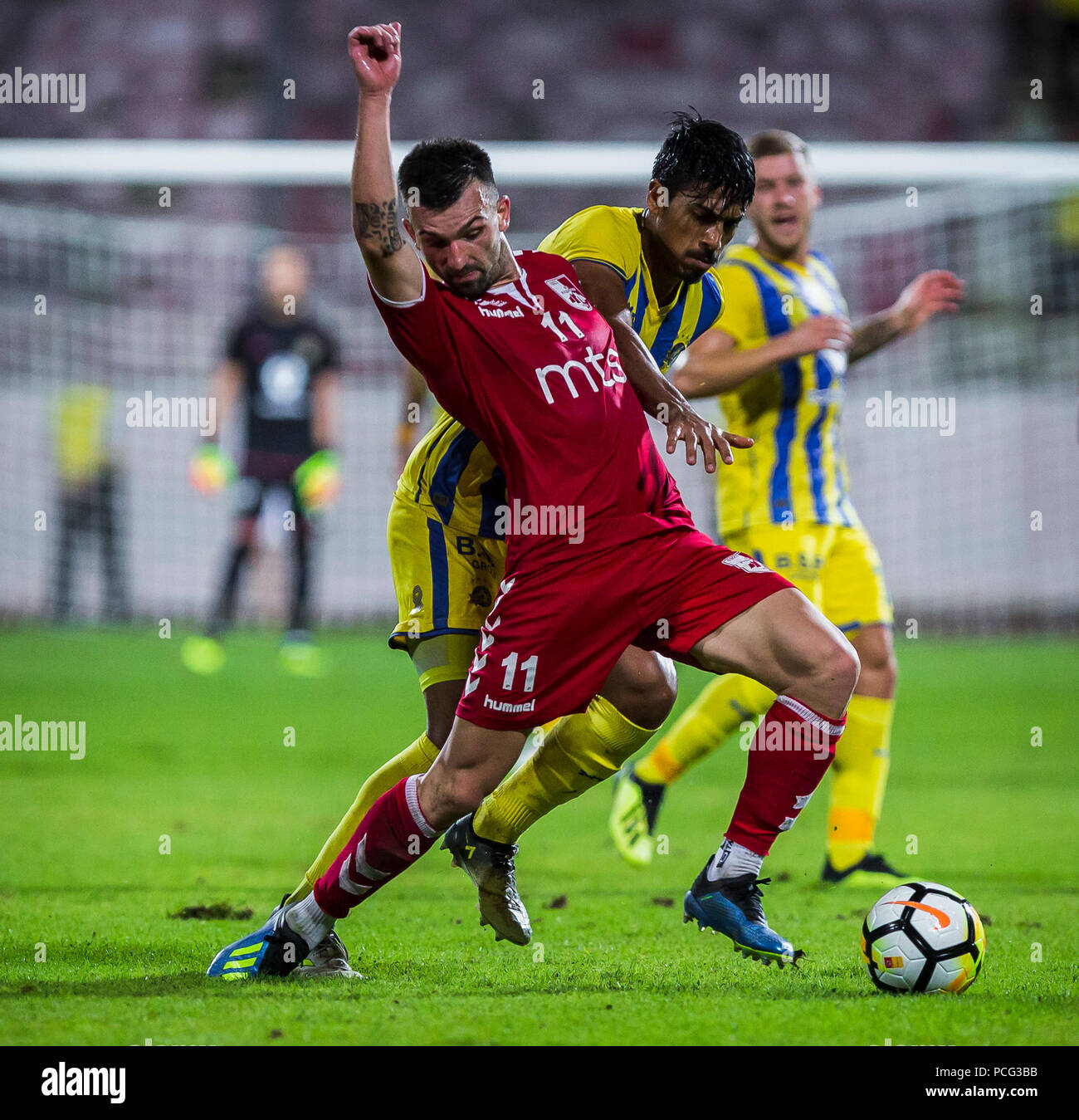 Aleksandar Stanisavljevic Radnicki Nis Celebrates Scoring