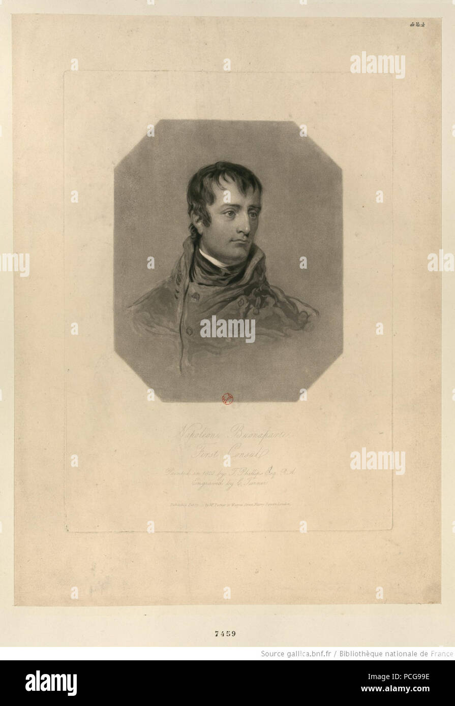 124 Charles Turner - Napoleon Buonaparte First Consul Painted (1802) Stock Photo