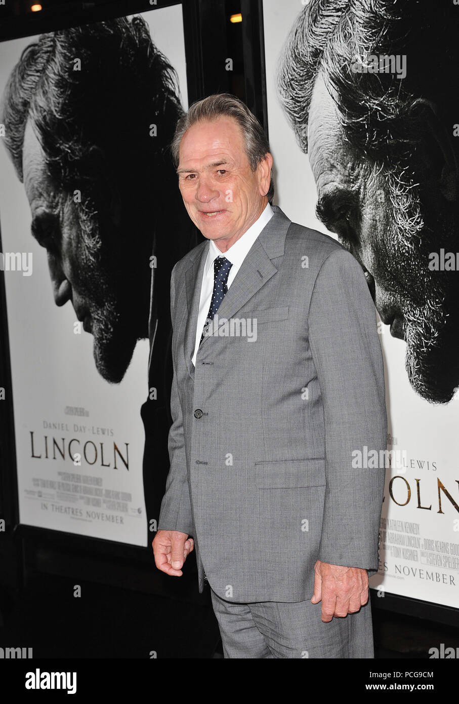 Tommy Lee Jones  at the Lincoln Premiere AFI closing festival Night at the Chinese Theatre In Los Angeles.Tommy Lee Jones  33 ------------- Red Carpet Event, Vertical, USA, Film Industry, Celebrities,  Photography, Bestof, Arts Culture and Entertainment, Topix Celebrities fashion /  Vertical, Best of, Event in Hollywood Life - California,  Red Carpet and backstage, USA, Film Industry, Celebrities,  movie celebrities, TV celebrities, Music celebrities, Photography, Bestof, Arts Culture and Entertainment,  Topix, Three Quarters, vertical, one person,, from the year , 2012, inquiry tsuni@Gamma-US Stock Photo