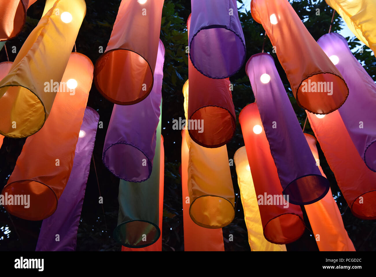 Lights, Pai Thailand Stock Photo