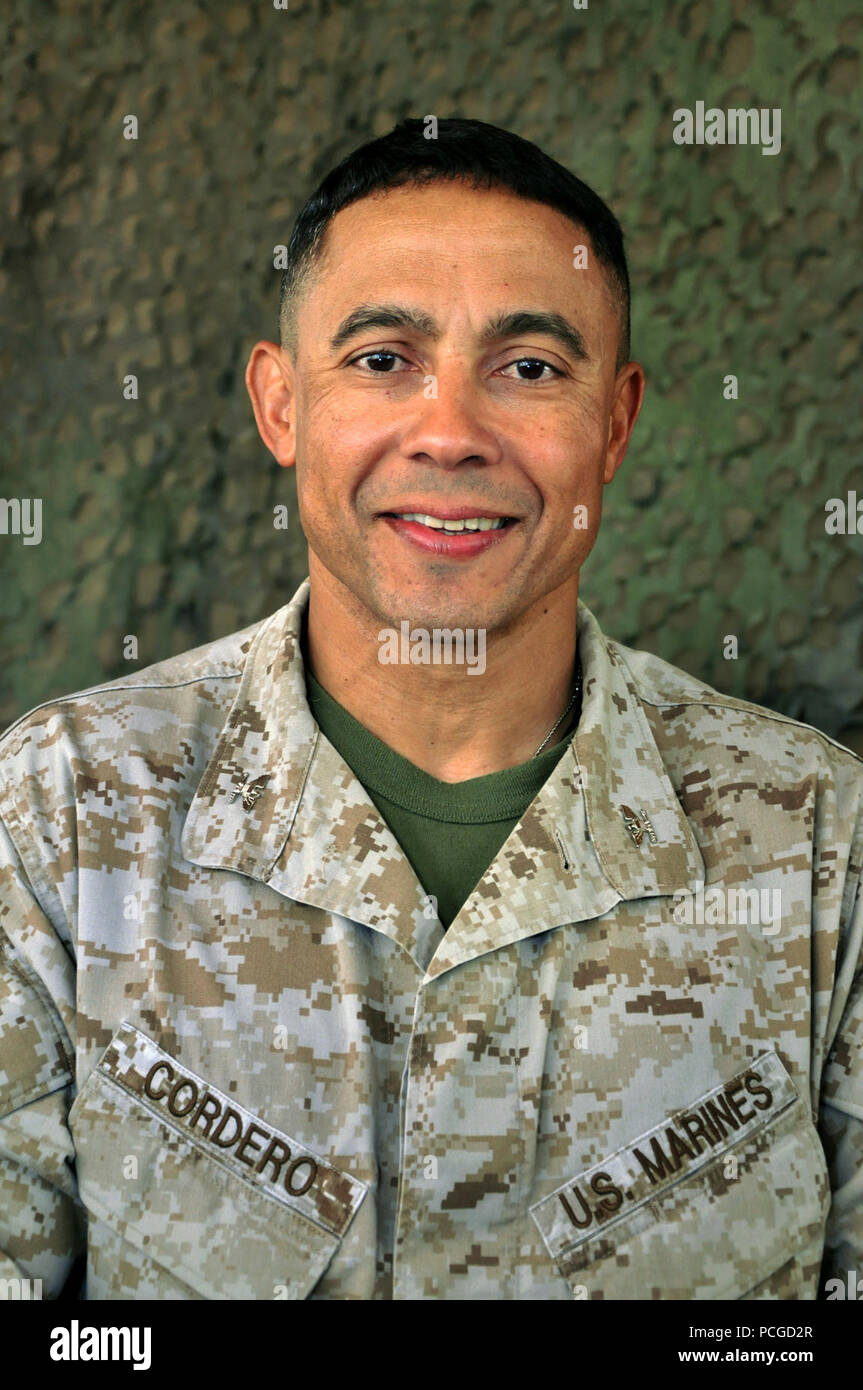 Comptroller for II Marine Expeditionary Force (Forward), Col. Michael Cordero, helped Afghans create a better future through financial instruction. He and his team traveled to areas throughout Helmand province teaching Afghan National Security Forces financial management techniques. Stock Photo