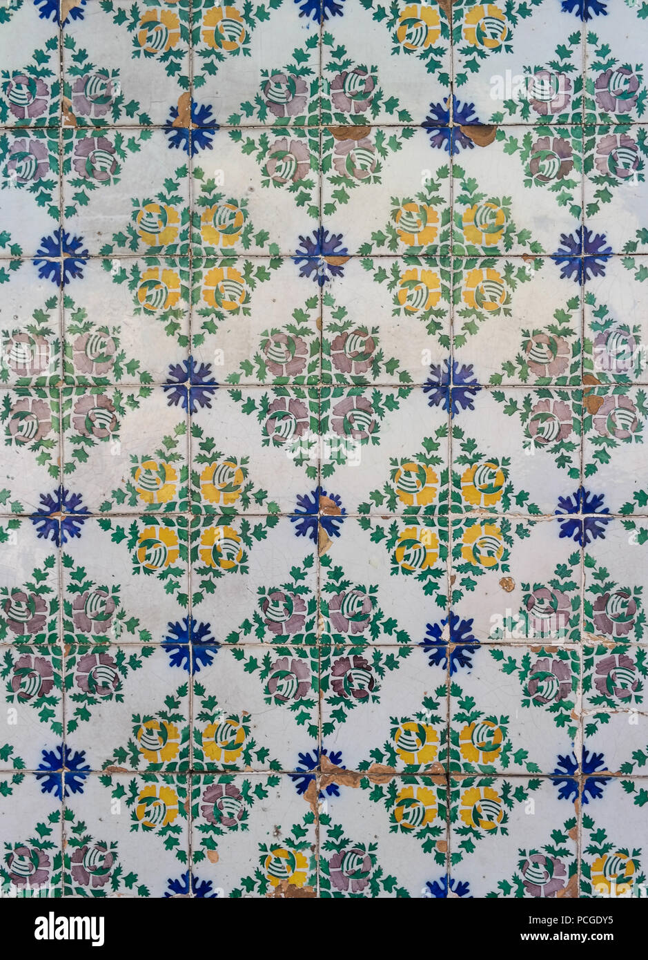 Lisbon. Typical tiles (Azulejos) Stock Photo