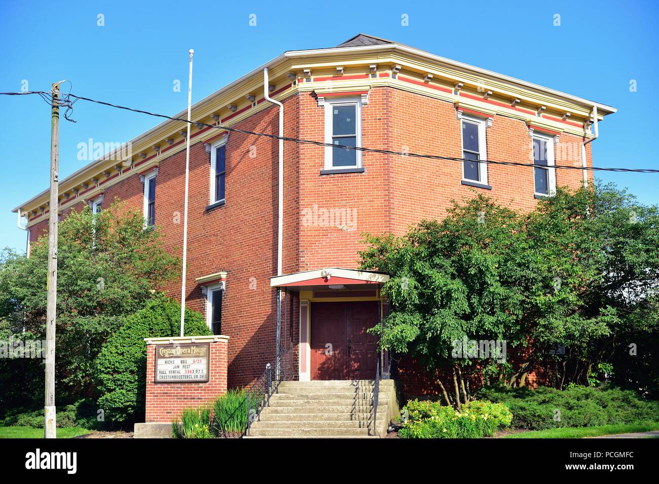 Creston, Illinois, USA. Not an opera house, but rather a building used