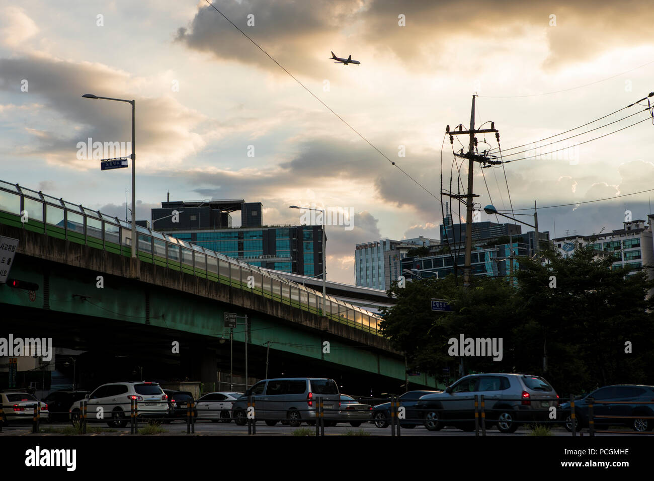 Busy city, Seoul, Korea 2018 Stock Photo