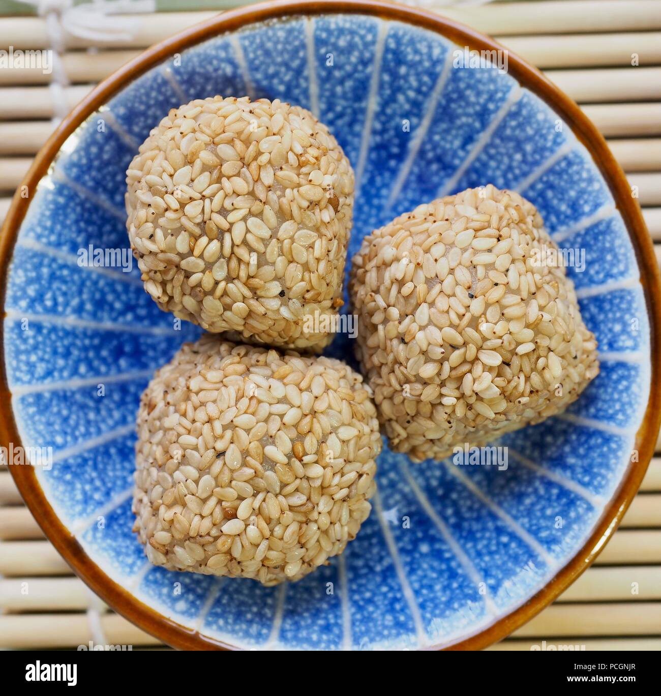 Asian food Sesame glutinous rice cake Stock Photo Alamy