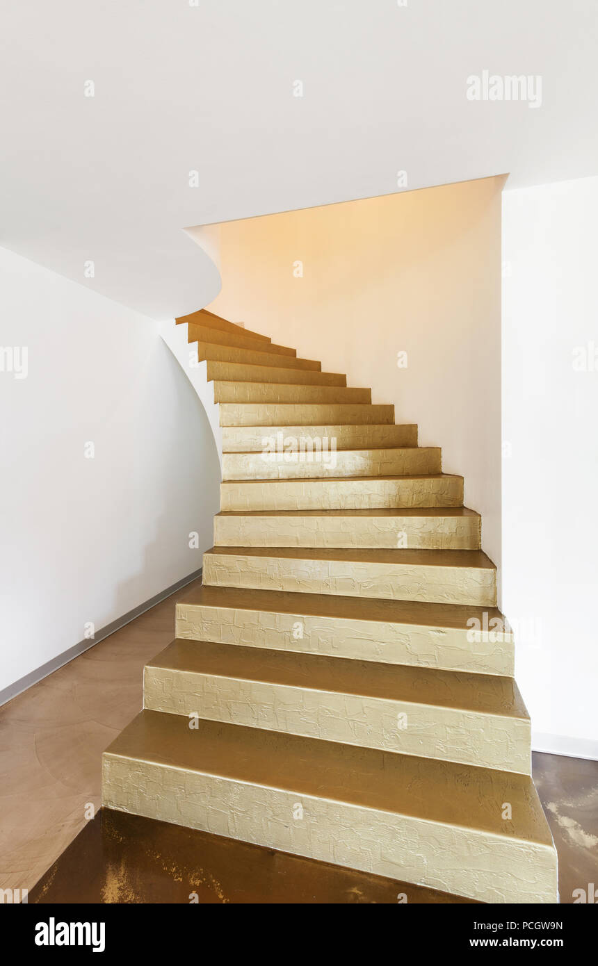 interior new house, staircase view Stock Photo