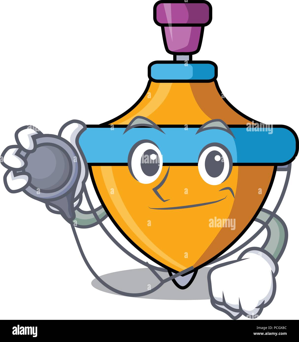 Doctor spinning top character cartoon Stock Vector Image & Art Alamy